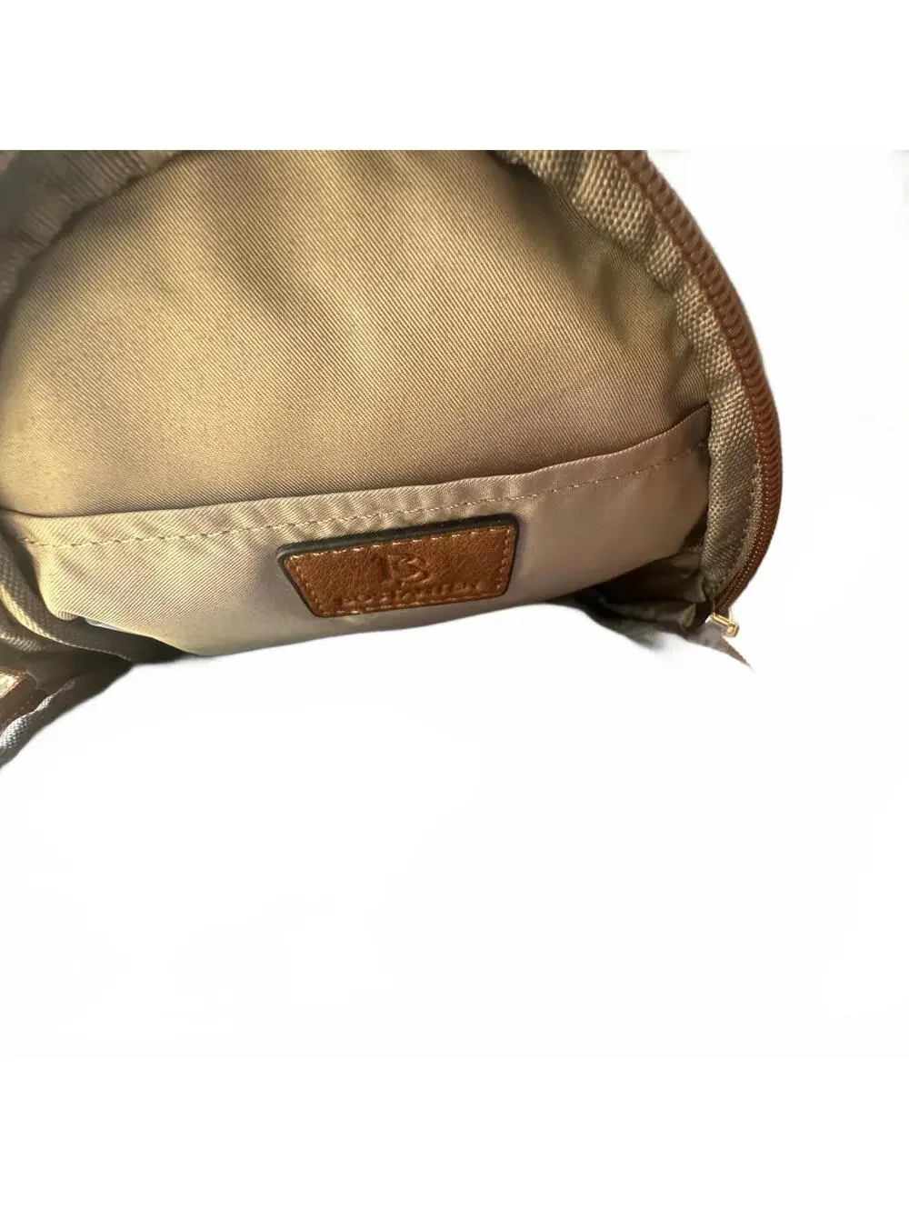 Bostanten Women's White and Brown Shoulder Bag with Anti-Theft Zipper Pocket, 35